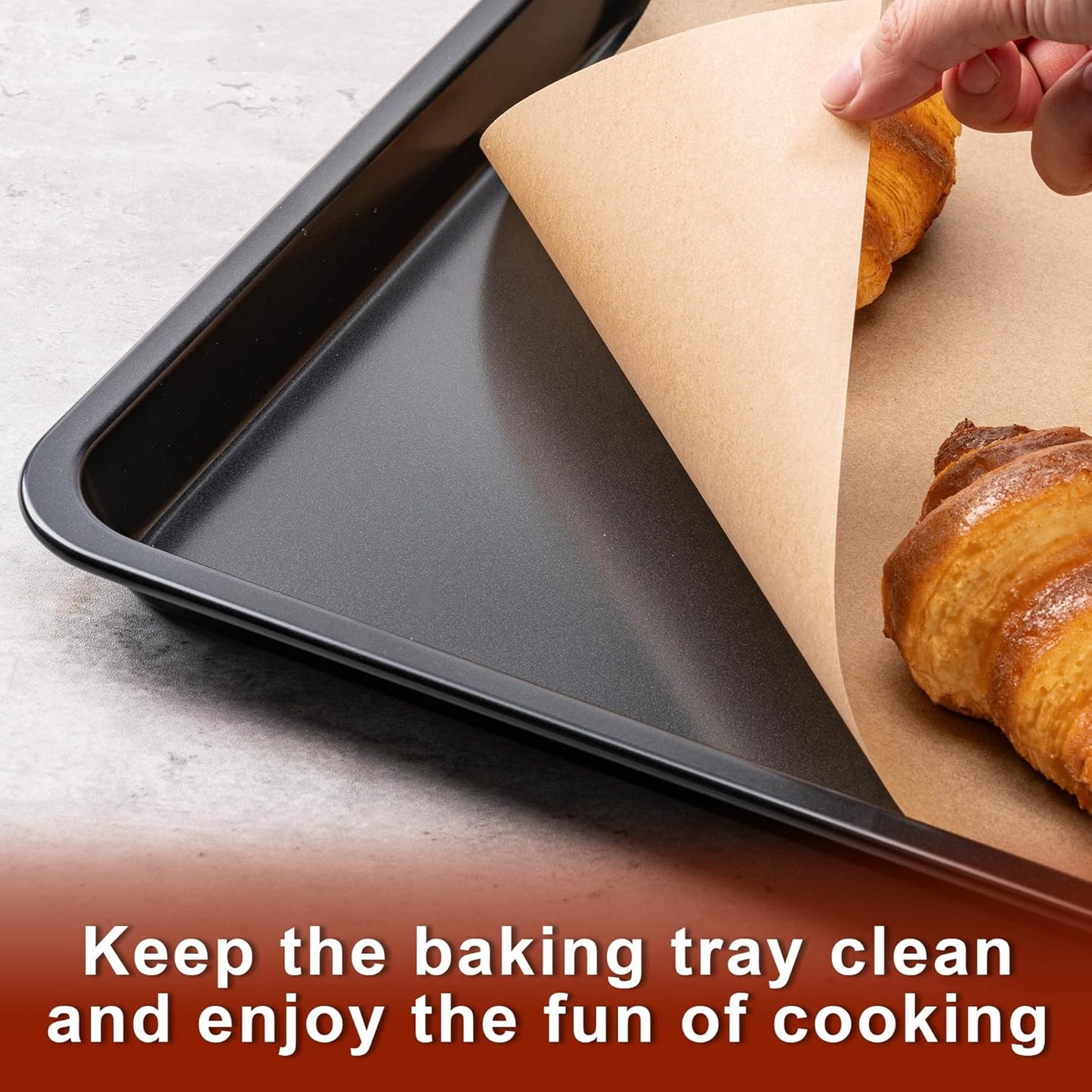 Skiennix Parchment Paper Sheets - 200 Pcs Non-Stick, Unbleached, 12x16 Inches for Baking & Cooking