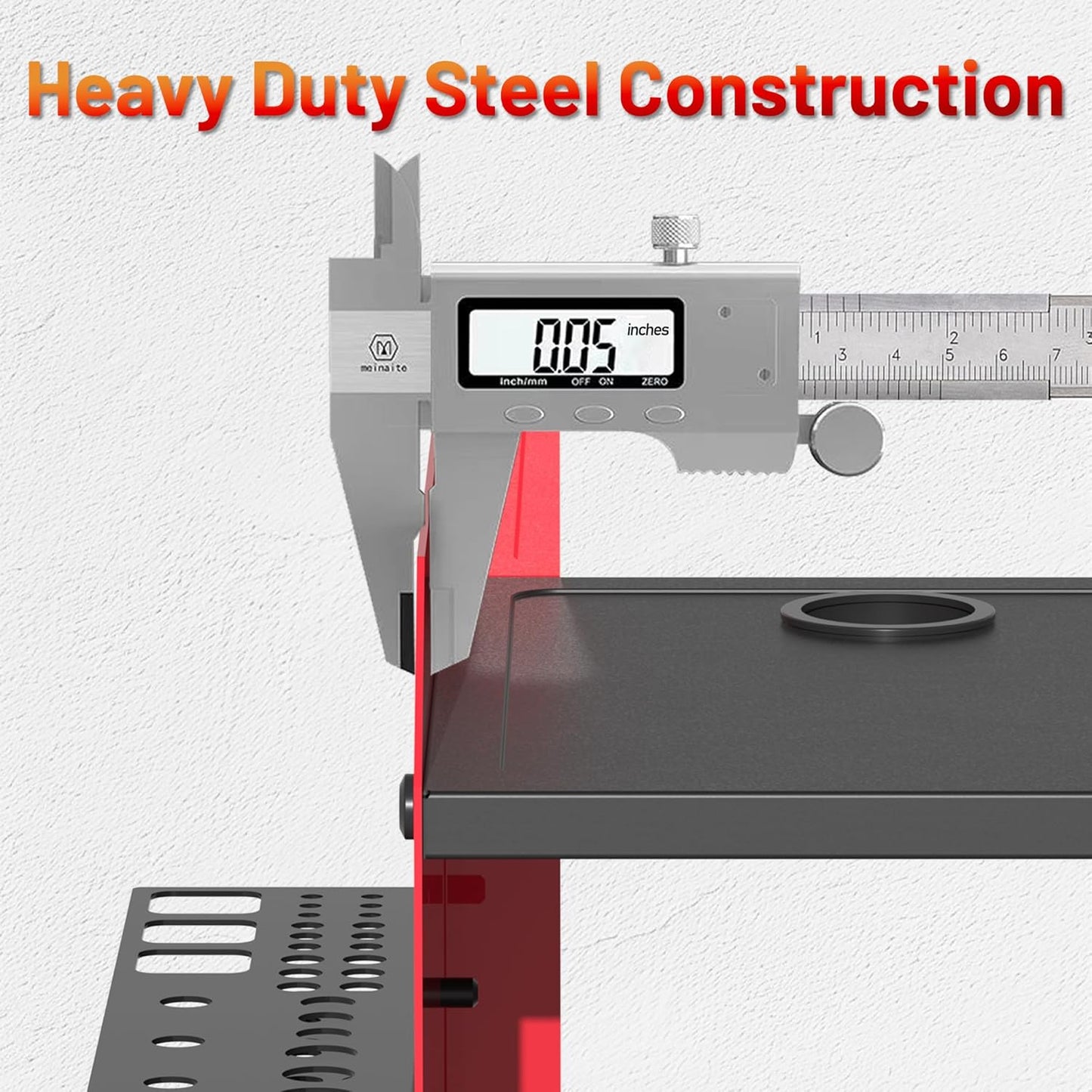 Power Tool Organizer by [Brand Name] - Wall Mount with Charging Station & 8 Outlet Power Strip | Heavy-Duty 3-Layer Tool Rack