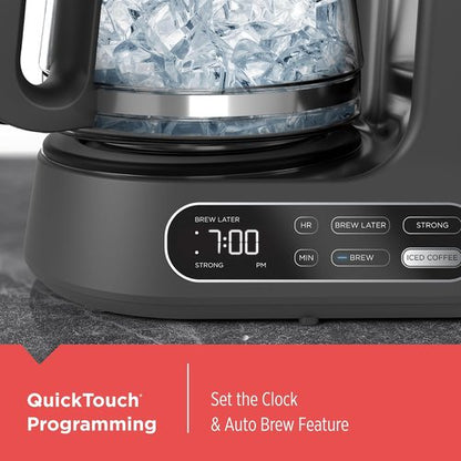 BLACK+DECKER 12-Cup Digital Coffee Maker - Programmable Iced or Hot Brew | Quick Touch & 4-Hour Keep Warm