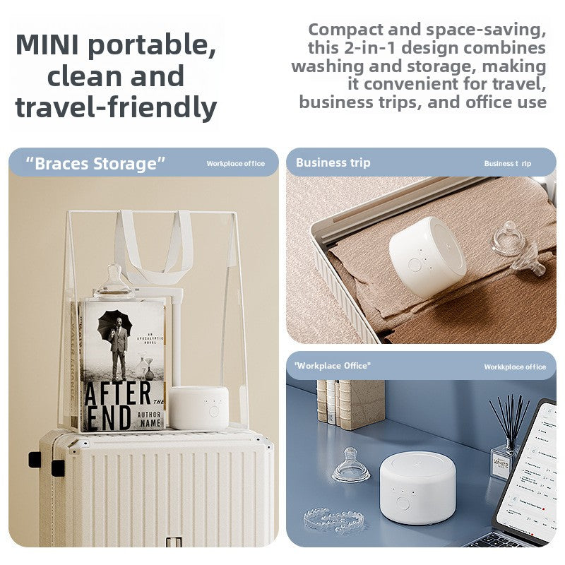 Portable Ultrasonic Denture Jewelry Cleaner