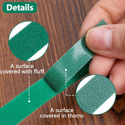 Skiennix 60 Pcs Christmas Garland Ties - 12" Adjustable Reusable Nylon Straps for Holiday Decorations | Green