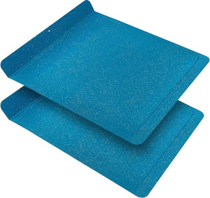 CasaWare Large Flat Baking Cookie Sheet - 12.5 x 14-Inch with 1.5-Inch Handle | Ceramic Non-Stick Coating in Blue Granite