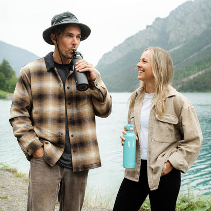 Super Sparrow Insulated Water Bottle - BPA-Free, Leak-Proof Flask | Ergonomic Straw - 17 Oz, 25 Oz, 34 Oz
