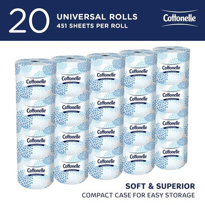 Cottonelle Professional Toilet Paper - 2-Ply Bulk Rolls for Easy Storage | 20 Rolls, 9,020 Sheets Total