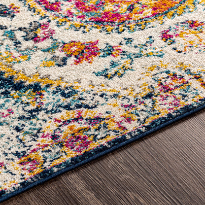 Livabliss Romaine Vintage Medallion Area Rug, 5'3" x 7'6", Orange