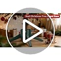 Metal Christmas Tree Stand for 8ft Live Trees - Green, 100lb Capacity