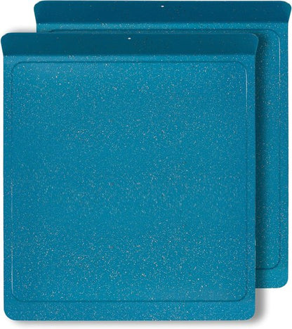 CasaWare Large Flat Baking Cookie Sheet - 12.5 x 14-Inch with 1.5-Inch Handle | Ceramic Non-Stick Coating in Blue Granite