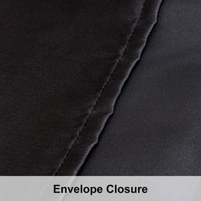 NTBAY 2 Pack Satin Standard Pillowcases for Hair and Skin, Luxurious and Silky Pillow Cases with Envelope Closure, 20x26 Inches, Black