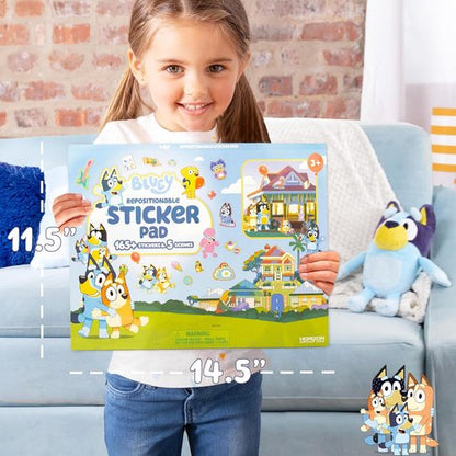Bluey Jumbo Sticker Pad - Over 165 Repositionable Stickers & 5 Play Scenes | Fun for Kids Ages 3+