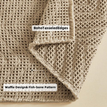 BULULOM Bathroom Floor Mat,Boho Bath Rug,Super Absorbent Bath Mat,Bathroom Rugs Non Slip Washable, Quick Dry Shower Mats, Ultra Soft Bath Mat Towel,Brown,18"*30"