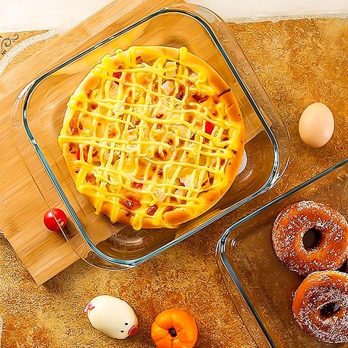9x9In Square Baking Dish | 2.4QT Glass Baking Pan - Perfect for Oven Baking