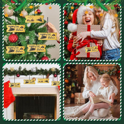 72 Pcs Polar Express Wooden Ticket Ornaments - Variation of THIS listing: 72+Ticket Ornaments - A