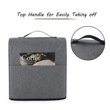 CURMIO Coffee Maker Dust Cover Compatible for Keurig K-Mini and K-Mini Plus, Coffee Making Machine Cover with Pockets for K Cup, Cover Only