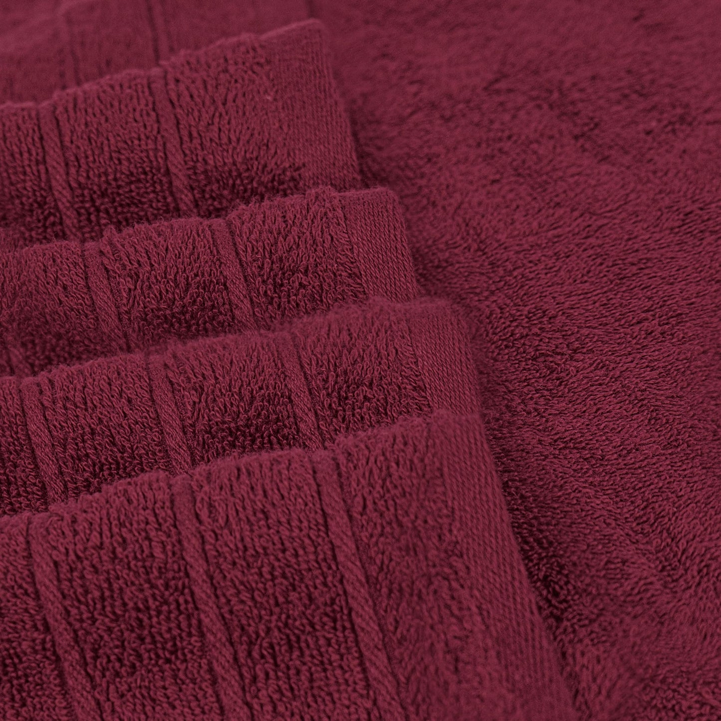 Tens Towels Pack of 4 Extra Large Bath Towels 30 x 60 Inches, 100% Cotton, Larger & Lighter Weight, Quicker to Dry, Super Soft and Absorbent, Perfect for Bathroom, Burgundy