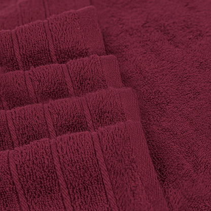 Tens Towels Pack of 4 Extra Large Bath Towels 30 x 60 Inches, 100% Cotton, Larger & Lighter Weight, Quicker to Dry, Super Soft and Absorbent, Perfect for Bathroom, Burgundy