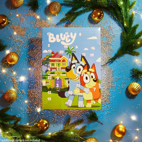Bluey Hair Accessories Advent Calendar 2025 - 24 Hair Clips, Bows, Scrunchies & Claw Clips for Girls