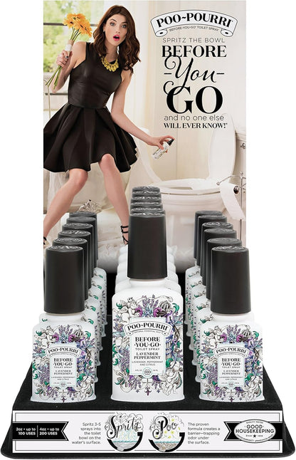 Poo-Pourri Before-You-Go Toilet Spray - Lavender Peppermint Scent, 4 Fl Oz | Fresh Citrus Blend