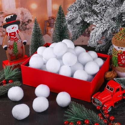 Elcoho 200-Piece 2-Inch Fake Snowballs - Perfect for Indoor Winter Snowball Fight Games