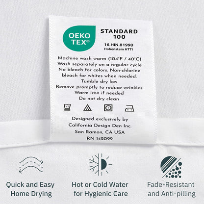 California Design Den Queen Sheet Sets - 400 Thread Count 100% Cotton Sateen - Soft, Breathable & Deep Pocket - Antique White (2-Pack)