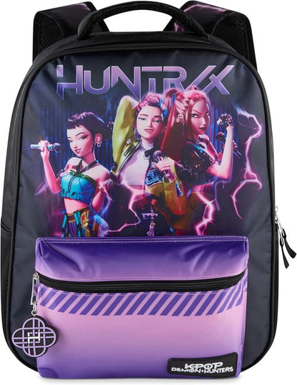Huntrix K-Pop Demon Hunters 16” Backpack for Girls - Rumi, Zoey, Mira & Rubber Molded Charm