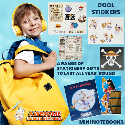 One Piece Advent Calendar 2025 - 24 Surprises Including Mini Notebook, Keychain & Pens | Perfect Anime Christmas Gift for Kids & Teens