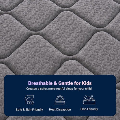 Avenco Twin Mattress - 6 Inch Medium Firm Hybrid Mattress with Bonnell Spring & Gel Memory Foam for Kids
