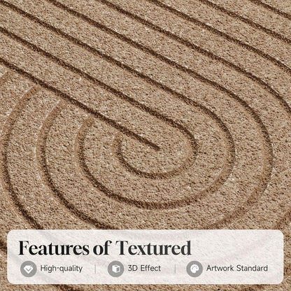 Regine Switzerland 3D Textured Wall Art Set - Modern Minimalist Beige & Brown Paintings | 24x36 In