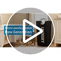 100L Laundry Basket with Adjustable Tech Handle, Large Foldable Hamper - Black