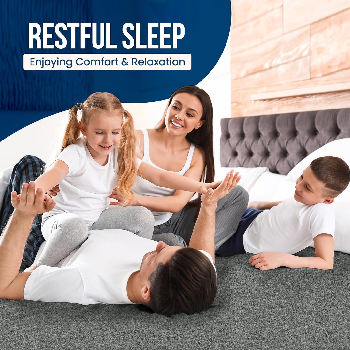 Utopia Bedding Twin Size Mattress Protector - Waterproof Terry Cover with Deep Pockets | Soft & Breathable Gray