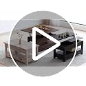 DUMOS 39.4-Inch Convertible Lift Top Coffee Table - Brown, 4-in-1 Multi-Functional Design