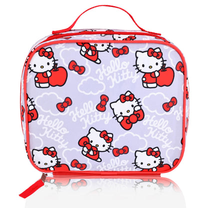 Fast Forward Sanrio Hello Kitty Lunch Box for Kids | Insulated Lunch Bag Lunch Box for Girls, Boys, Unisex, Toddlers| Hello Kitty and Friends Grey Reusable Lunchbox