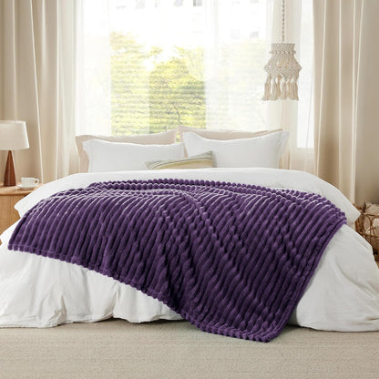 Bedsure GentleSoft Twin Blanket - Cozy Purple Throw for Women & Girls, 66x90 Inches