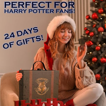 Harry Potter Advent Calendar 2025 - 24-Day Magical Countdown with Keychains & Accessories (Brown Case)