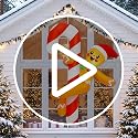 Funny Christmas Inflatable Decorations Outdoor Gingerbread Dancing with Candy Cane