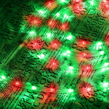 Skiennix 50ft LED Rope Lights - Waterproof, Flexible Tube Lighting with 8 Modes | Red & Green for Outdoor Decor