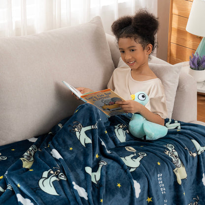 Berkshire Blanket & Mo Willems® VelvetLoft® Luxury Soft Cozy Cute Kids Throw Blanket,Gifts for Kids,Don’t Let The Pigeon Stay Up Late,50 in x 70 in(Official Mo Willems® Product)