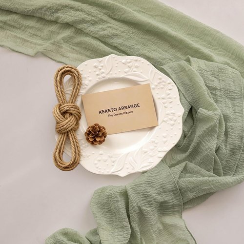 Keketoarrange Sage Green Table Runner - Rustic Boho Cheesecloth for Weddings & Events | 120 Inch