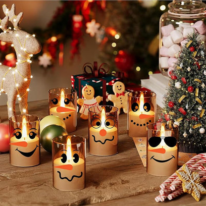 47-Pack Snowman Face Stickers for Crafts and Holiday Decor
