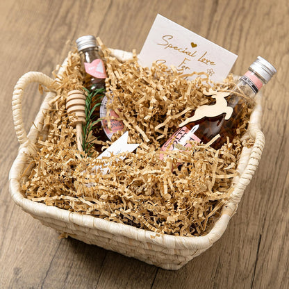 Mefleet 1/2 LB Crinkle Cut Paper Shred Filler 8 oz Brown Crinkle Shredded Paper for Gift Box - Gift Basket Bag Filler - Grass Cushion Stuffing for Easter, Mother's day, Birthday Packaging Wrapping