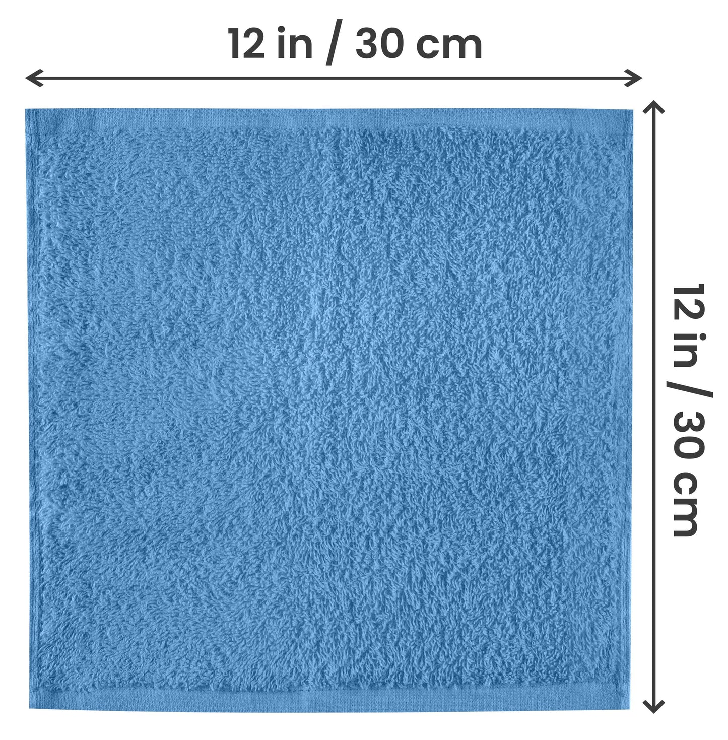 Utopia Towels 24 Pack Cotton Washcloths Set, 100% Ring Spun Cotton, Premium Quality Flannel Face Cloths, Highly Absorbent and Soft Feel Fingertip Towels, Electric Blue