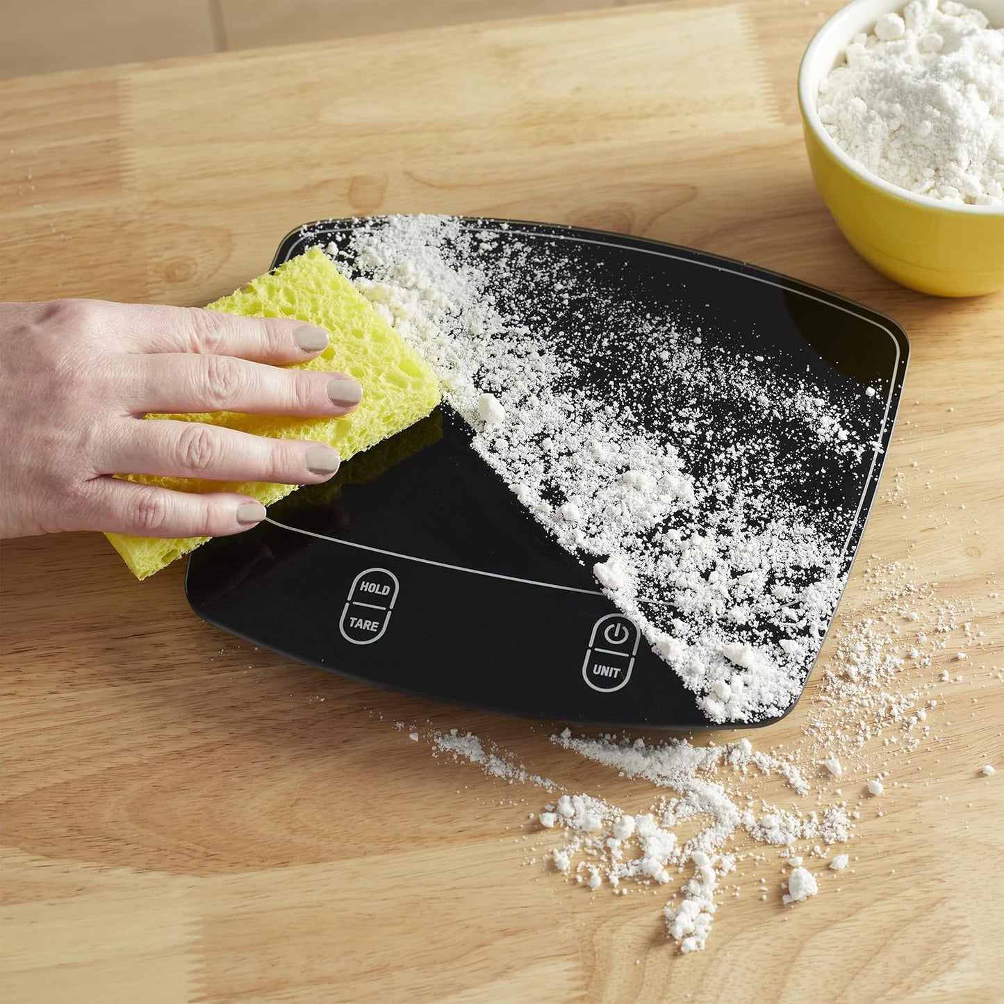 Taylor Waterproof Digital Kitchen Scale - Accurate Measurements Up to 11 Pounds | Sleek Black Design