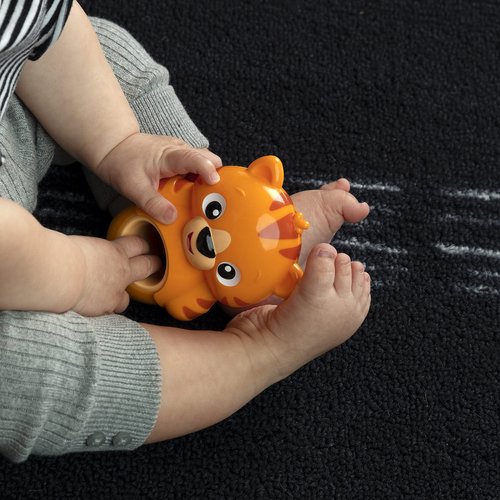 Baby Einstein Teethe & Wobble Tinker Tiger Teether Toy, BPA Free, for Cause and Effect Learning, Infants Ages 3 Months and Up