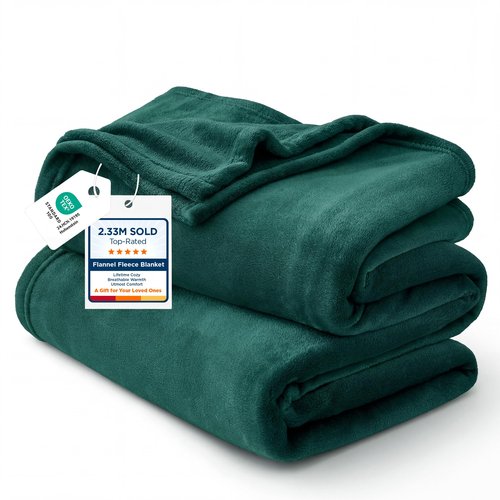 Bedsure GentleSoft Fleece Throw Blanket Forest Green - 300GSM Blankets for Couch, Sofa, Bed, Soft Lightweight Plush Cozy Throws for Toddlers, 50x60 inches