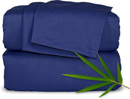 Pure Bamboo Twin Sheets - Luxuriously Soft & Cooling 100% Organic Viscose Bed Set | Twin Size, Cobalt Blue