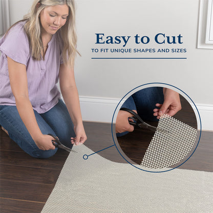 Veken Rug Pad Gripper for Hardwood Floors, Non Slip Rug Pads for Area Rugs, Thick Rug Grippers for Tile Floors, Under Carpet Anti Skid Mat, Keep Your Rugs Safe and in Place, 2.5x12 Ft