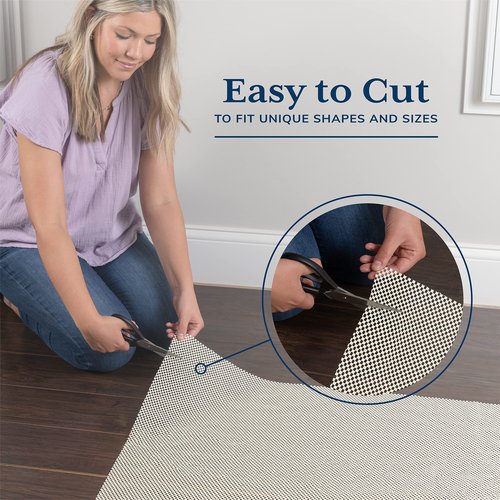 Veken 7x9 Ft Rug Pad Gripper for Hardwood Floors, Non Slip Rug Pads for Area Rugs, Thick Rug Grippers for Tile Floors, Under Carpet Anti Skid Mat, Keep Your Rugs Safe and in Place