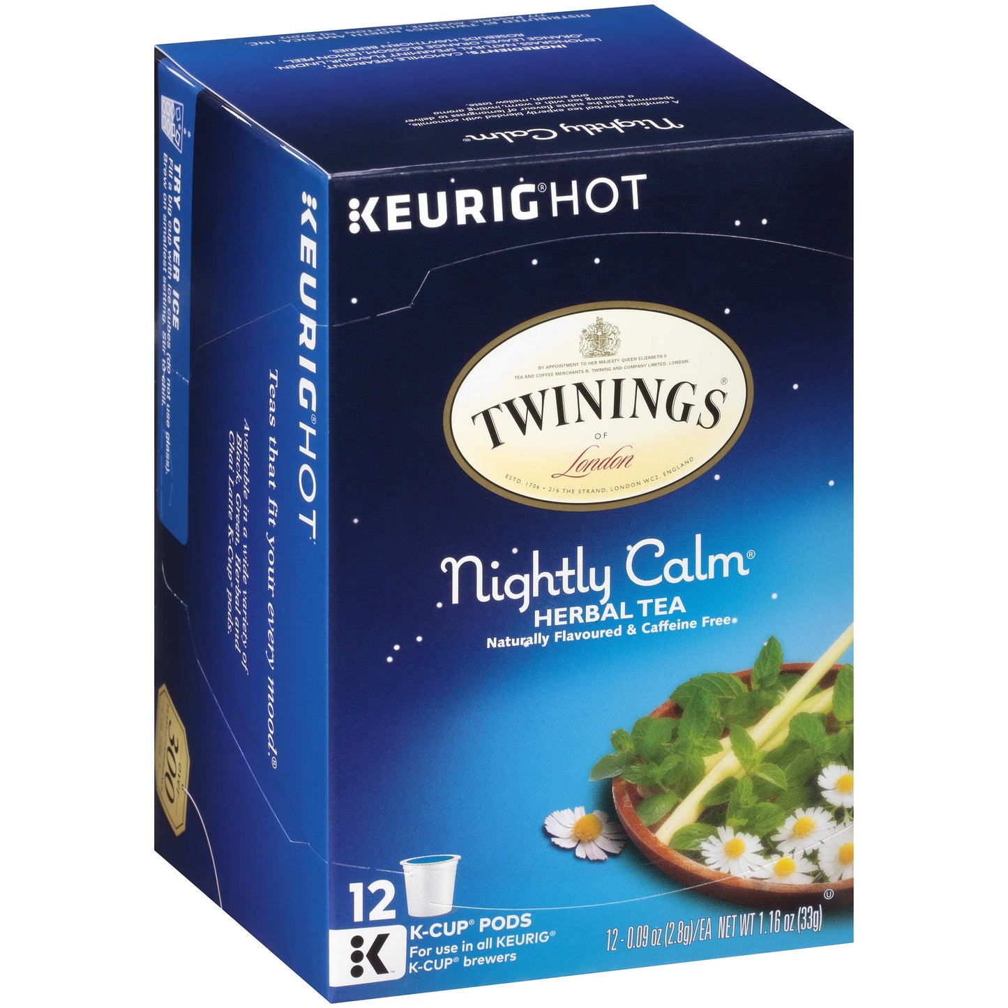 Twinings of London Nightly Calm Herbal Tea K-Cups for Keurig, 12 Count