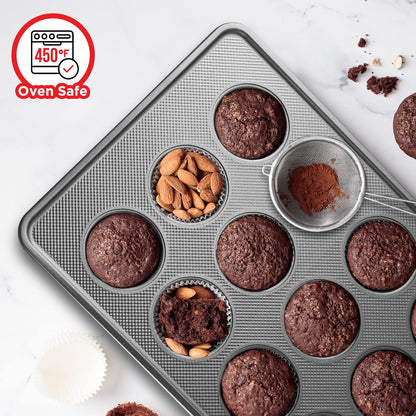 Non-Stick Bakeware Set by [Brand Name] - 8 Piece Professional Baking Pan Set | Muffin, Loaf & More - Black