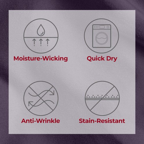 Mellanni Split King Sheets Set - 5 PC Iconic Collection Bedding - Hotel Luxury, Extra Soft, Cooling Bed Sheets - Wrinkle, Fade, Stain Resistant (Split King, Purple)