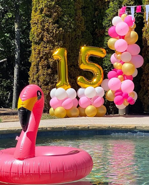 Gold Number 15 Balloon - 40 Inch Golden Birthday Decoration for 15th Party | Perfect for Boys & Girls